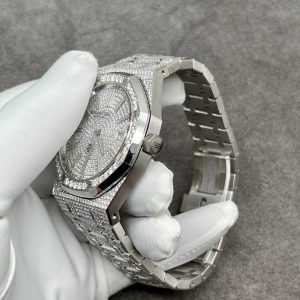 Audemars Piguet Iced Out Royal Oak White Gold Customs Full Diamonds 41mm (1)