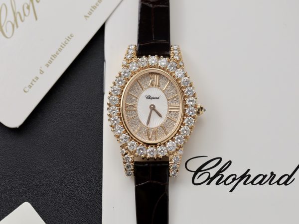 Chopard Best Replica Customs Full Natural Diamonds Gold Wrapped 30mm (6)