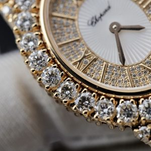 Chopard Best Replica Customs Full Natural Diamonds Gold Wrapped 30mm (6)