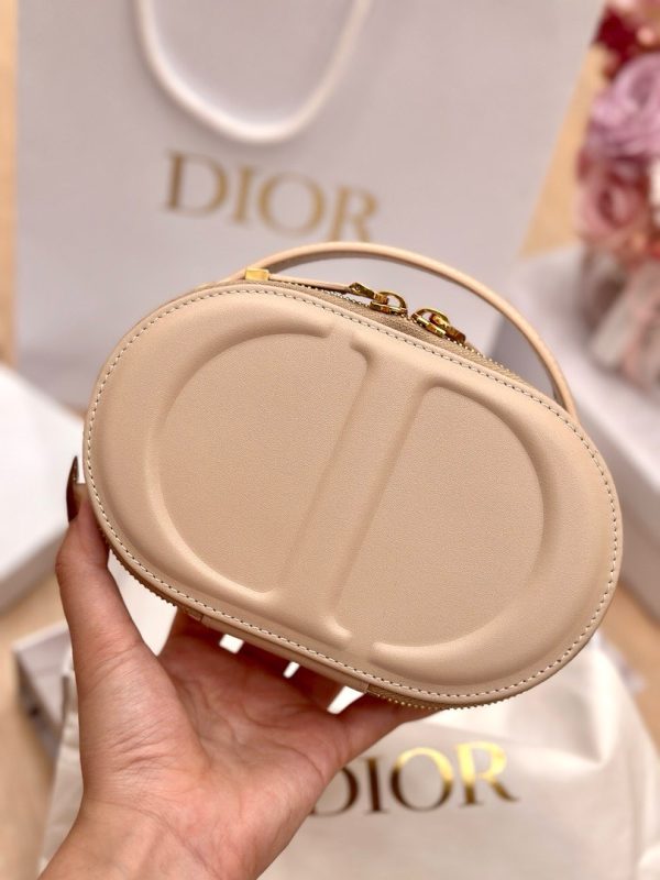 Dior CD Signature Oval Replica Bags Beige Colored 18x11x6 (2)