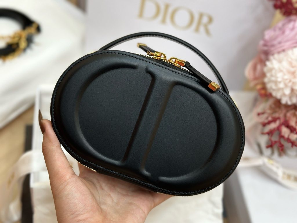 Dior CD Signature Oval Replica Bags Womens Black 18x11x6 (2)