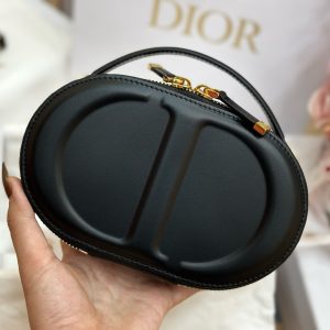 Dior CD Signature Oval Replica Bags Womens Black 18x11x6 (2)