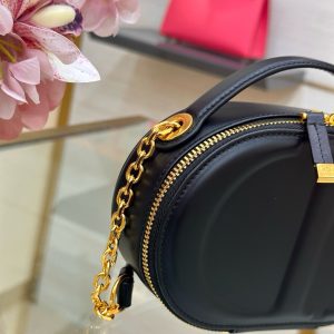 Dior CD Signature Oval Replica Bags Womens Black 18x11x6 (2)