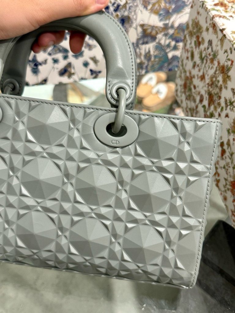 Dior D-Joy Replica Handbags Womens Gray 26cm (2)