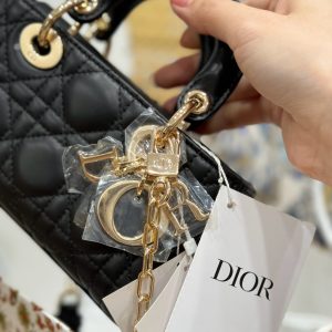 Dior Lady D-Joy Micro Replica Handbags Womens Black Sheepskin 16 (2)