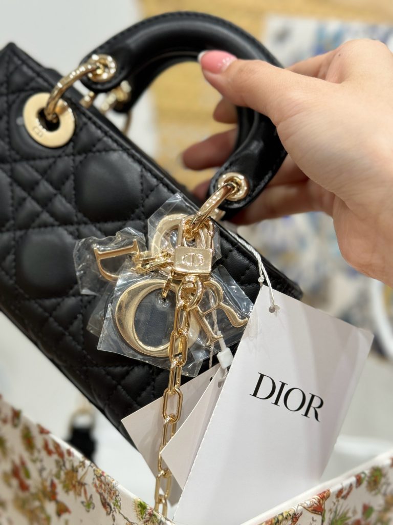 Dior Lady D-Joy Micro Replica Handbags Womens Black Sheepskin 16 (2)