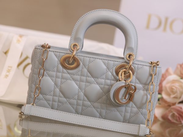 Dior Lady D-Joy Womens Replica Bags Gray 22x13x4cm (4)