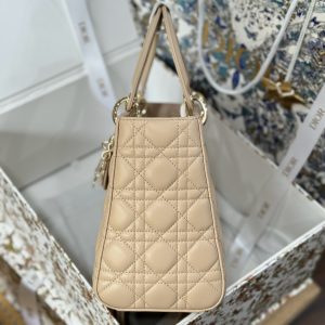 Dior Lady Womens Best Replica Bags Beige Colored 24cm (2)