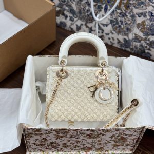 Dior Lady Womens Replica Bags Detail Pearl Embellished 17cm (2)