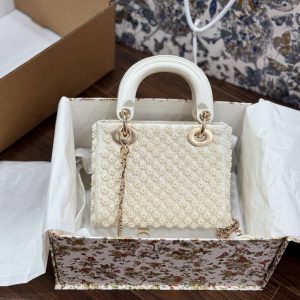 Dior Lady Womens Replica Bags Detail Pearl Embellished 17cm (2)