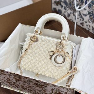 Dior Lady Womens Replica Bags Detail Pearl Embellished 17cm (2)