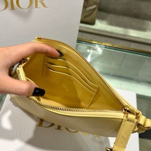 Dior Saddle Replica Bags Womens Cowhide Yellow 20x15x4cm (2)