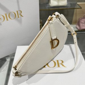 Dior Saddle Womens Replica Bags Cowhide White 20x15x4cm (2)