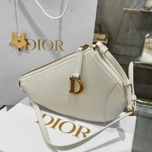 Dior Saddle Womens Replica Bags Cowhide White 20x15x4cm (2)