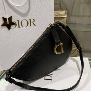 Dior Saddle Womens Replica Handbags Cowhide Black 20x15x4cm (2)