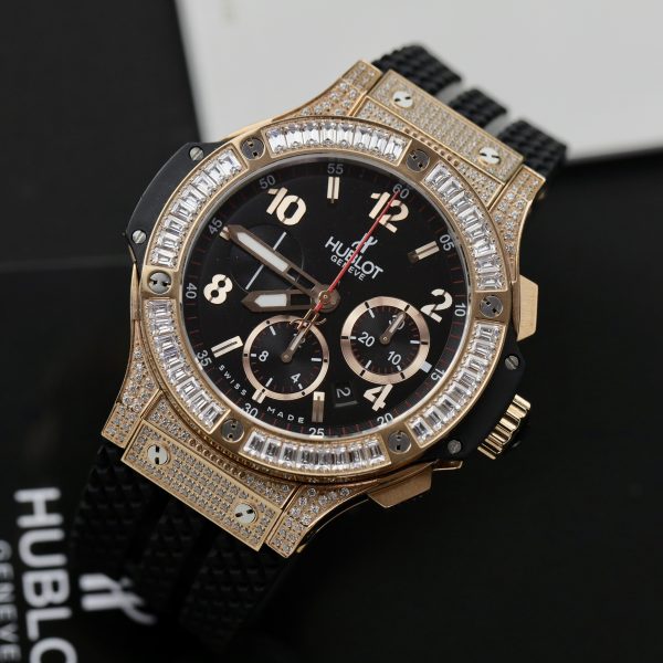 Hublot Big Bang King Gold Diamonds Pave Chronograph Fake Watch 44mm (2)