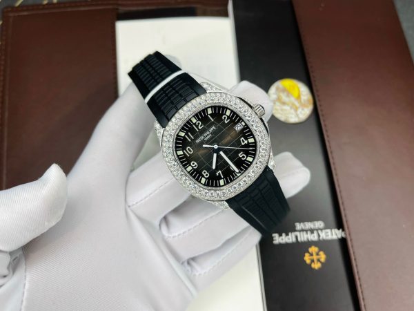 Patek Philippe Aquanaut 5167-300G Customs Moissanite Diamonds Best Replica 40mm (5)