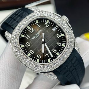 Patek Philippe Aquanaut 5167-300G Customs Moissanite Diamonds Best Replica 40mm (5)