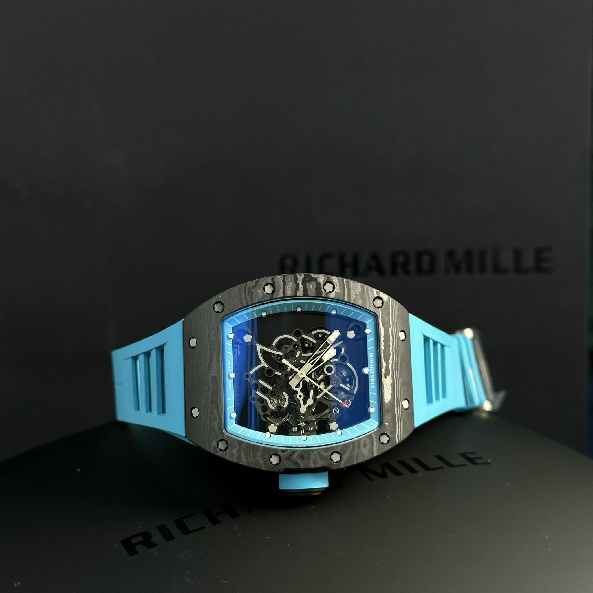 Richard Mille Best Replica Watch Carbon NTPT Blue Color ZF Factory (1)