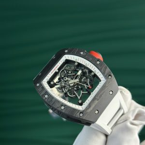 Richard Mille Best Replica Watch White Rubber Strap Carbon NTPT ZF Factory (13)