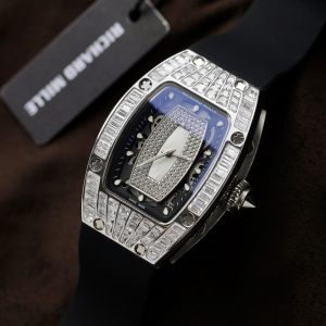 Richard Mille RM007 Customs CZ Stone Baguette Replica Watch 36mm (6)