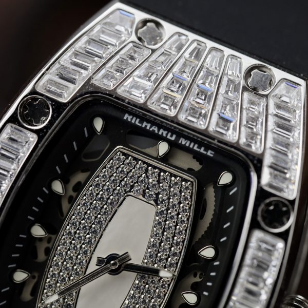 Richard Mille RM007 Customs CZ Stone Baguette Replica Watch 36mm (6)