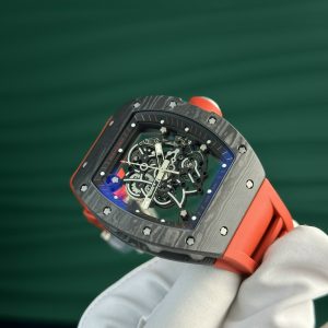 Richard Mille RM055 AN-TI Carbon NTPT Red Rubber Strap ZF Factory New (5)