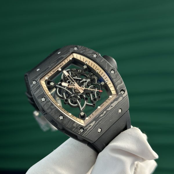 Richard Mille RM055-CA-RG Black Carbon NTPT Best Replica New 2024 ZF Factory (12)