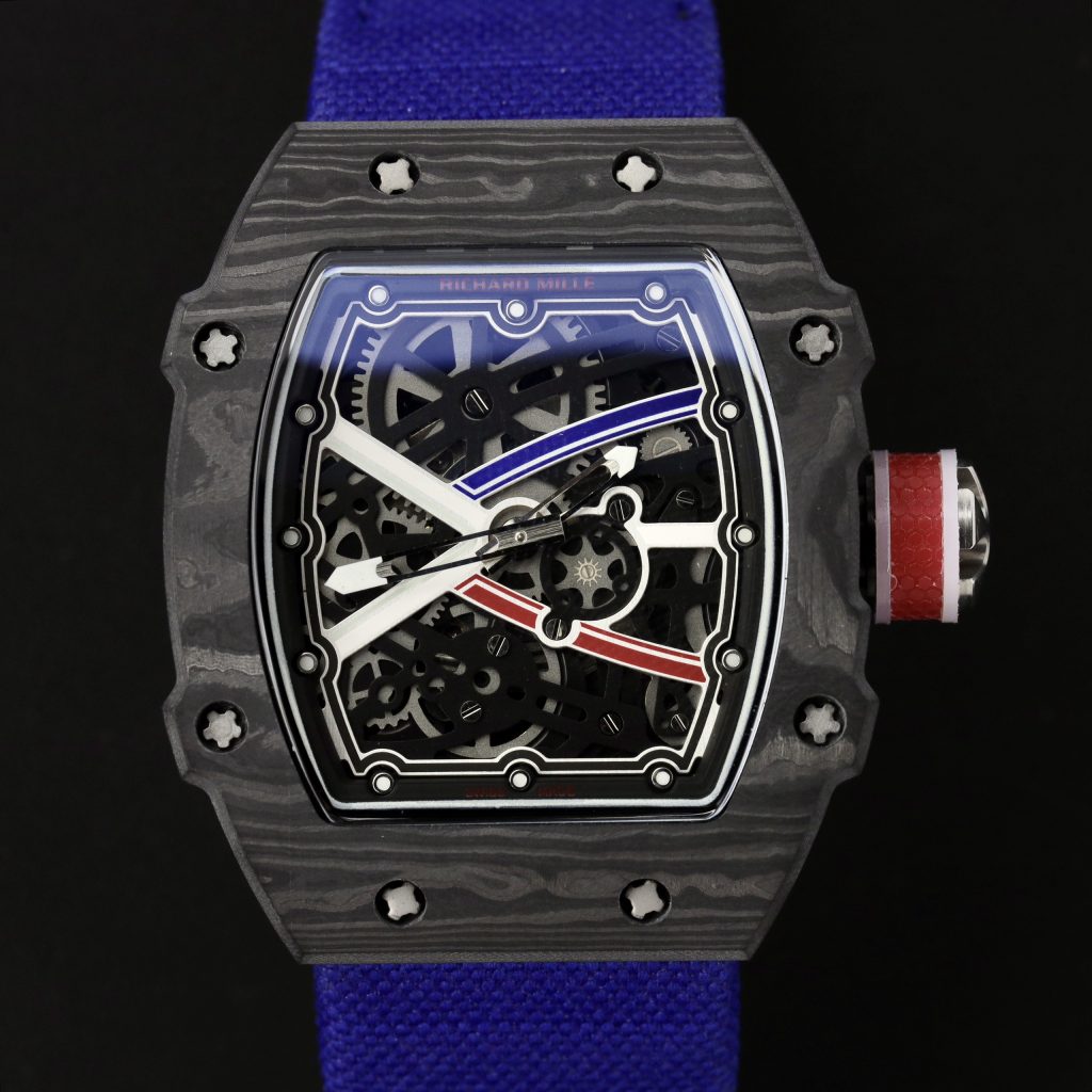 Richard Mille RM67-02 Carbon Nylon Strap Replica Watches Men's 44mm (9)