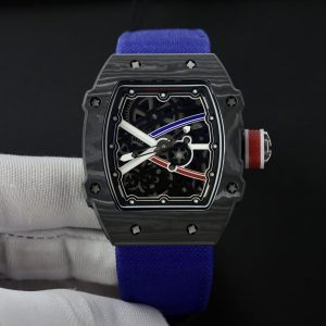 Richard Mille RM67-02 Carbon Nylon Strap Replica Watches Men's 44mm (9)