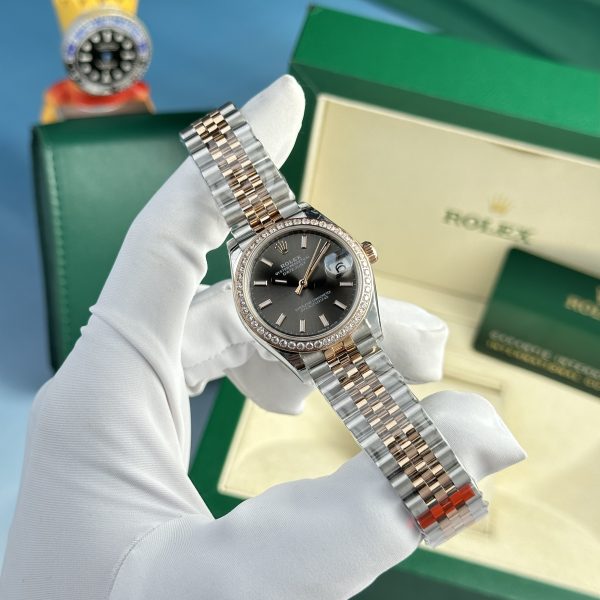 Rolex DateJust Best Replica Watch Gray Dial Women's Jubilee Strap 31mm (4)