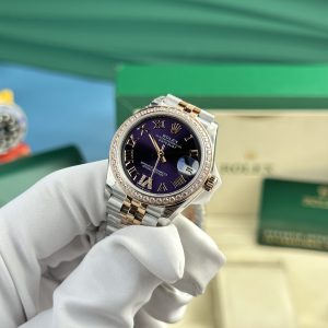 Rolex DateJust Best Replica Watch Purple Dial Women's Jubilee Strap 31mm (3)