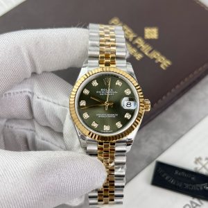 Rolex DateJust Green Dial Best Replica Watch Automatic Women 31mm (7)