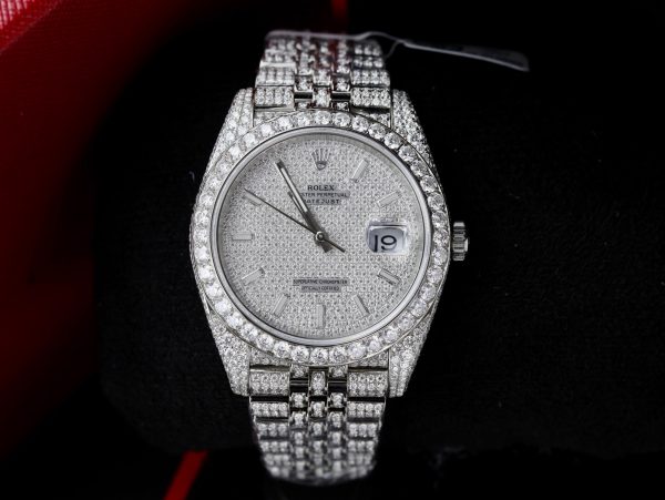 Rolex Iced Out Customs Full Moissanite Diamonds Best Replica 41mm (1)