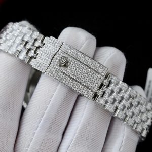 Rolex Iced Out Customs Full Moissanite Diamonds Best Replica 41mm (1)