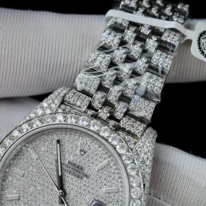 Rolex Iced Out Customs Full Moissanite Diamonds Best Replica 41mm (1)