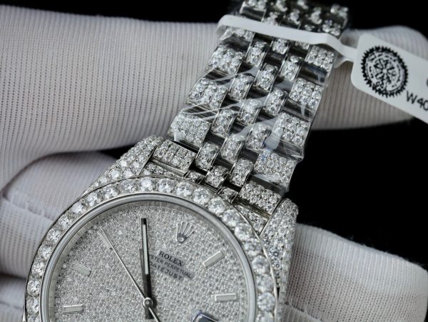 Rolex Iced Out Customs Full Moissanite Diamonds Best Replica 41mm (1)