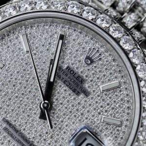 Rolex Iced Out Customs Full Moissanite Diamonds Best Replica 41mm (1)