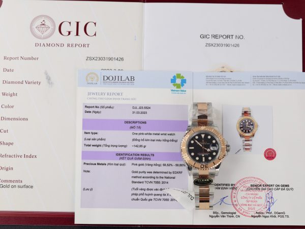 Rolex Yacht Master 126621 Gold Wrapped Black Dial Clean Factory 40mm (9)