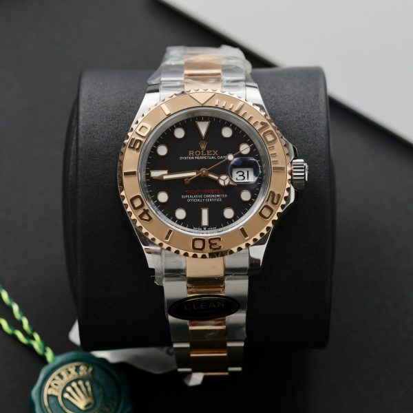 Rolex Yacht Master 126621 Gold Wrapped Black Dial Clean Factory 40mm (9)