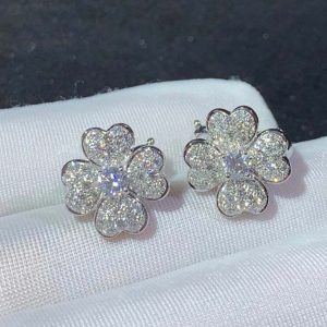 Van Cleef & Arpels Womens Earring Natural Diamond 18K White Gold Custom (2)