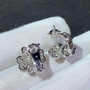 Van Cleef & Arpels Womens Earring Natural Diamond 18K White Gold Custom (2)