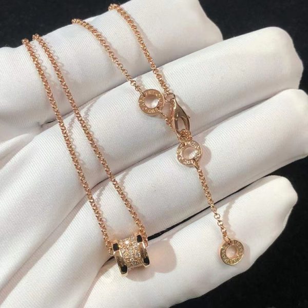 BVLGari B.Zezo1 Necklace Custom 18K Rose Gold Natural Diamond (2)