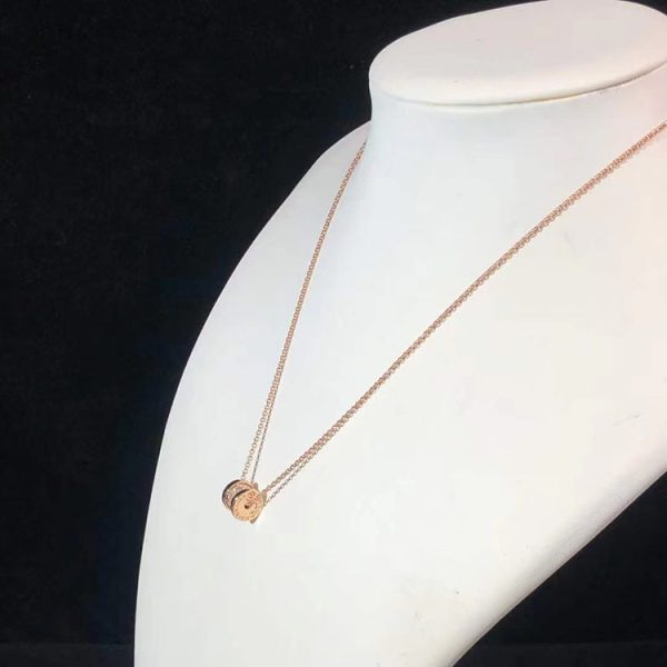 BVLGari B.Zezo1 Necklace Custom 18K Rose Gold Natural Diamond (2)