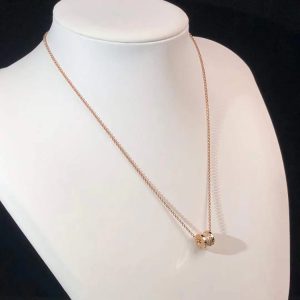 BVLGari B.Zezo1 Necklace Custom 18K Rose Gold Natural Diamond (2)