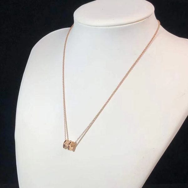 BVLGari B.Zezo1 Necklace Custom 18K Rose Gold Natural Diamond (2)