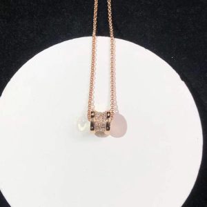 BVLGari B.Zezo1 Necklace Custom 18K Rose Gold Natural Diamond (2)