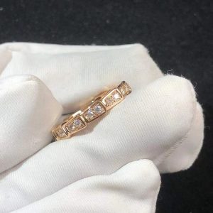 BVLGari Serpenti Vipper Ring Custom Natural Diamond 18K Rose Gold (2)