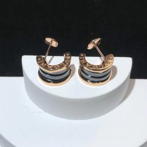 Bvlgari B.Zero1 Earring Custom Ceramic 18K Rose Gold (2)