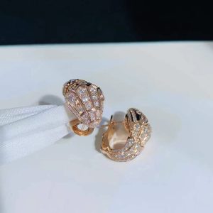 Bvlgari Serpenti Earring Custom Natural Diamond 18K Rose Gold (2)